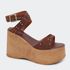 Sandália Flatform Marjorie Café Villa Griffe