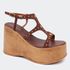 Sandália Flatform Téssia Café Villa Griffe 