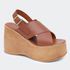 Sandália Flatform Ester Camel Villa Griffe 