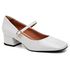 Mocassim salto bloco Lorena Off White