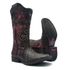 Bota Franciane Andrade - Texana Feminina - Fóssil Preto / Vinho - Roper - Bico Quadrado - Cano Longo - Solado Freedom Flex - Vimar Boots - 13102-C-VR