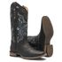 Bota Texana Feminina - Fóssil Preto / Glitter Max Preto com Prata - Roper - Bico Quadrado - Cano Longo - Solado Nevada - Vimar Boots - 13125-A-VR