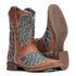 Bota Roper Feminina - Fóssil Caramelo - Dallas Celeste - Nevada Rustic - 13183-A-VR