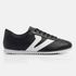 Tênis Feminino Couro Legítimo Naomi Preto com Branco Casual Vittal Clássico Retrô 