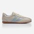 Tênis Feminino Couro Legítimo Naomi OffWhite com Azul Vittal Clássico Retrô