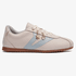 Tênis Feminino Couro Legítimo Naomi OffWhite com Azul Vittal com Pingente Personalizado
