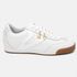 Tênis Feminino Couro Legítimo Naomi Branco Casual Vittal com Pingente Personalizado