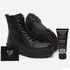 Bota Coturno Feminino Vittal Premium em Couro Preto