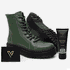 Bota Coturno Feminino Vittal Premium em Couro Verde