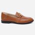 Mocassim Feminino Vittal Mara em Couro Legítimo Caramelo com Fivela Dourada