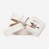 Cinto Feminino Paola Vittal Couro OffWhite Fivela Quadrada