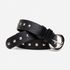 Cinto Feminino Vittal Carina Couro Preto com Spikes