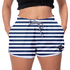 Short Feminino Linhas Azuis Moda Praia ou Academia W2 Premium