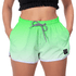 Short Feminino Degrade Verde e Branco Moda Praia ou Academia W2 Premium