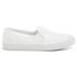 Slip On Couro Matelassê Feminino Solado Flat Casual Branco