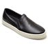 Slip On Couro Texturizado Feminino Flatform Casual Preto