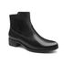 Bota Casual Couro Feminina Cano Curto Salto Baixo Preto