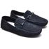 Mocassim Drive Couro Nobuck Pontilhado Artesanal Masculino Marinho