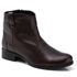 Bota Couro Country Cano Curto Salto Bloco Baixo Café