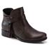 Bota Couro Western Cano Curto Salto Bloco Baixo Café