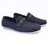 Mocassim Gravata Couro Masculino Casual Marinho