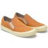 Slip On Couro Nobuck Masculino Solado Natural Emborrachado Mostarda