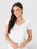 Blusa Básica Feminina Mullet Decote V Em Viscose Stretch Branco