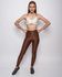 Conjunto Calça e Top Fitness Feminino Alice Poliamida Com Elastano Marrom com off