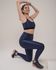 Conjunto Calça e Top Fitness Feminino Eva Poliamida Com Elastano Azul Marinho