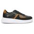 Tênis Casual Couro Sneaker Masculino em Couro Legítimo Preto
