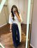 T-shirt Longa Mullet Lateral - Off White 