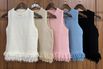 Blusa Tricot Franjas na Barra - Off White 