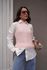 Blusa Tricot Franjas na Barra - Rosa Bebê