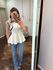 Blusa Fio Modal Peplum Iza - Off White 