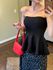 Tomara que Caia Tricot Peplum - Preto