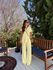 Conjunto Tricot Botões Forrados Fernanda - Amarelo Manteiga 
