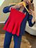 Tomara que Caia Tricot Peplum - Vermelho