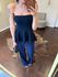 Tomara que Caia Tricot Peplum - Azul Marinho