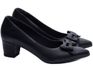Sapato Scarpin Salto Bloco Grosso Baixo - 7050-01D_AR Preto