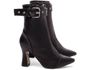 Bota Bico Fino Cano Médio Preto