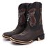 Bota Masculina Country Bordada Johnny Cash Solado Ecco Borracha 