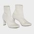 Bota Meia Cano Médio Off White
