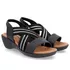 Sandalia Feminina Usaflex Elastico Preto