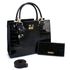Kit Bolsa Feminina Castelo Preto Verniz Coleção Prada - Zuí Brasil 