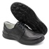 Sapato Confort Plus Bmbrasil De Couro Palmilha Em Gel Extra Leve 2712/01 Preto