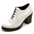 Sapato Feminino Oxford Em Couro Legitimo Confort Branco