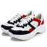 Tênis Sneaker Chuncky Recortes em Vermelho e Marinho