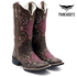 Bota Texana feminina Franca Boots bico quadrado hopper pink