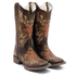 Bota Texana feminina Franca Boots bico quadrado BORDADA CRUZ