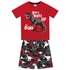 Conjunto Infantil De Menino Fakini Camiseta Vermelha + Bermuda Dinossauro